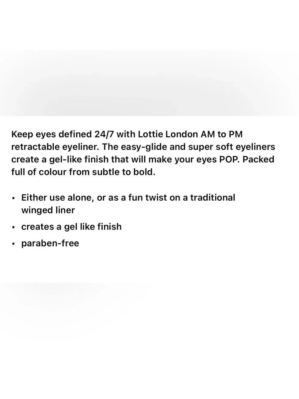 Lottie London AM to PM Retractable Eyeliner in Black